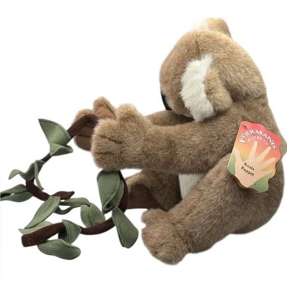 Folkmanis Full Body Hand Puppet 15" KOALA BEAR Plush And EUCALYPTUS W/Tags Read - Picture 4 of 16
